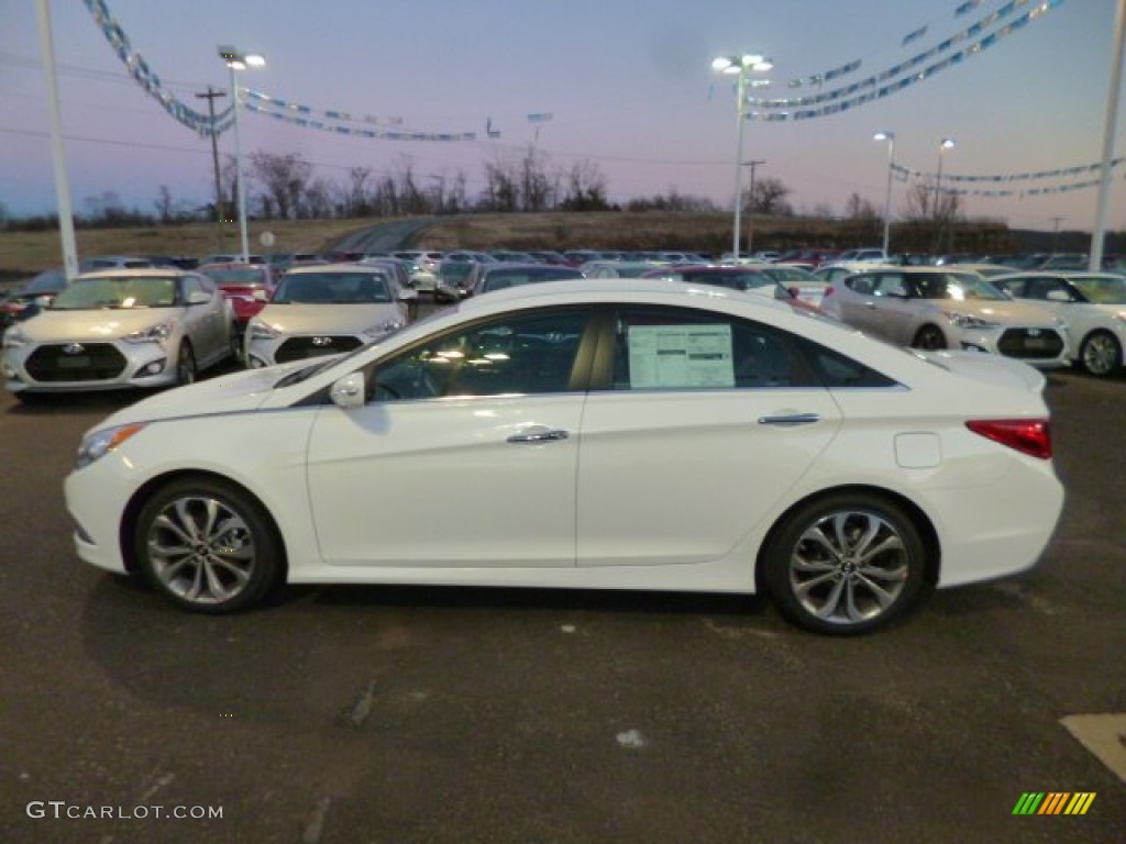 2014 Sonata SE 2.0T - Pearl White / Black photo #4