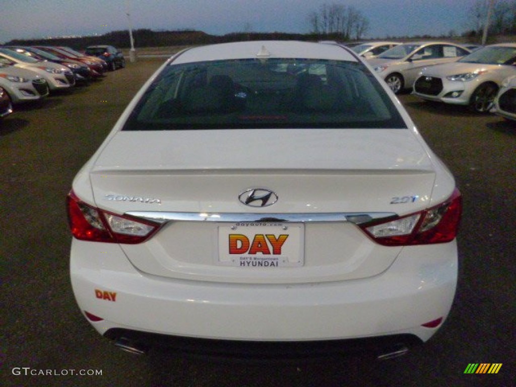 2014 Sonata SE 2.0T - Pearl White / Black photo #6