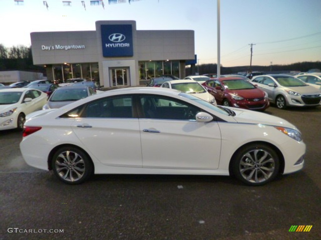 2014 Sonata SE 2.0T - Pearl White / Black photo #8