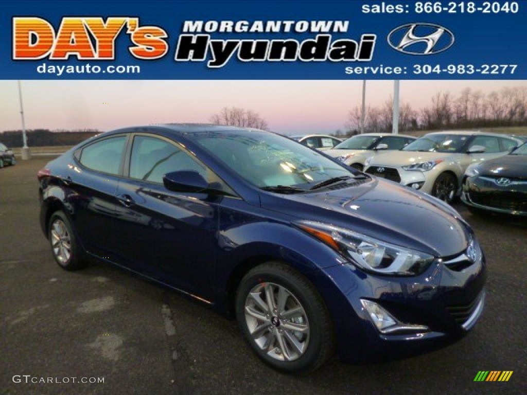 2014 Elantra SE Sedan - Blue / Gray photo #1