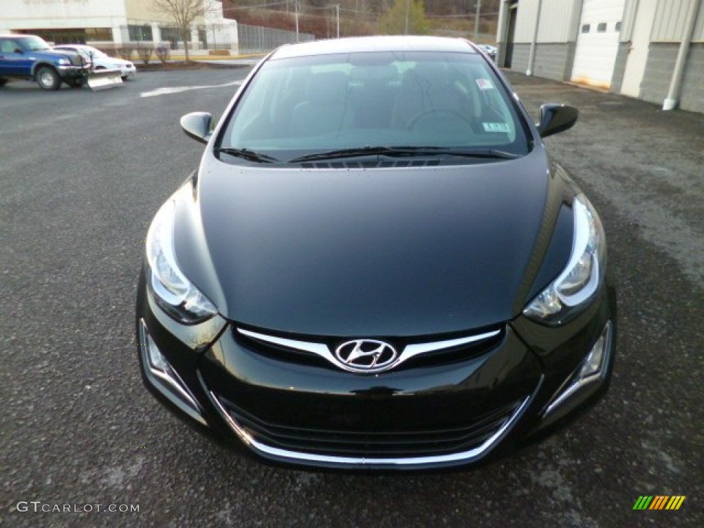 2014 Elantra SE Sedan - Black / Gray photo #2