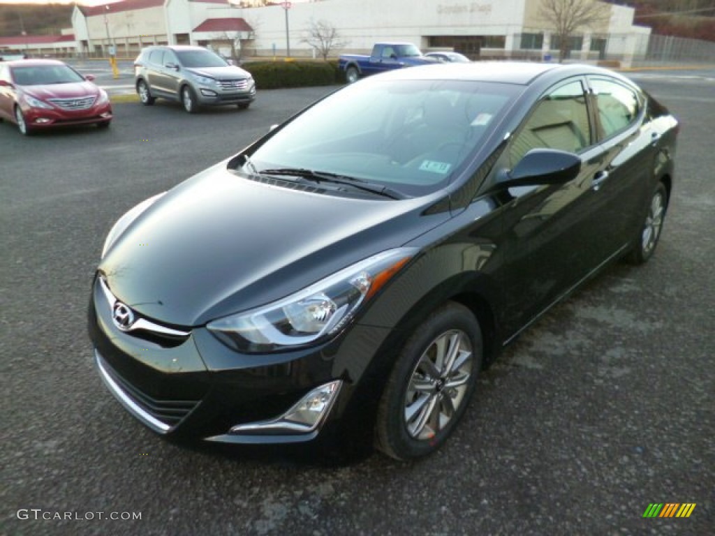 2014 Elantra SE Sedan - Black / Gray photo #3