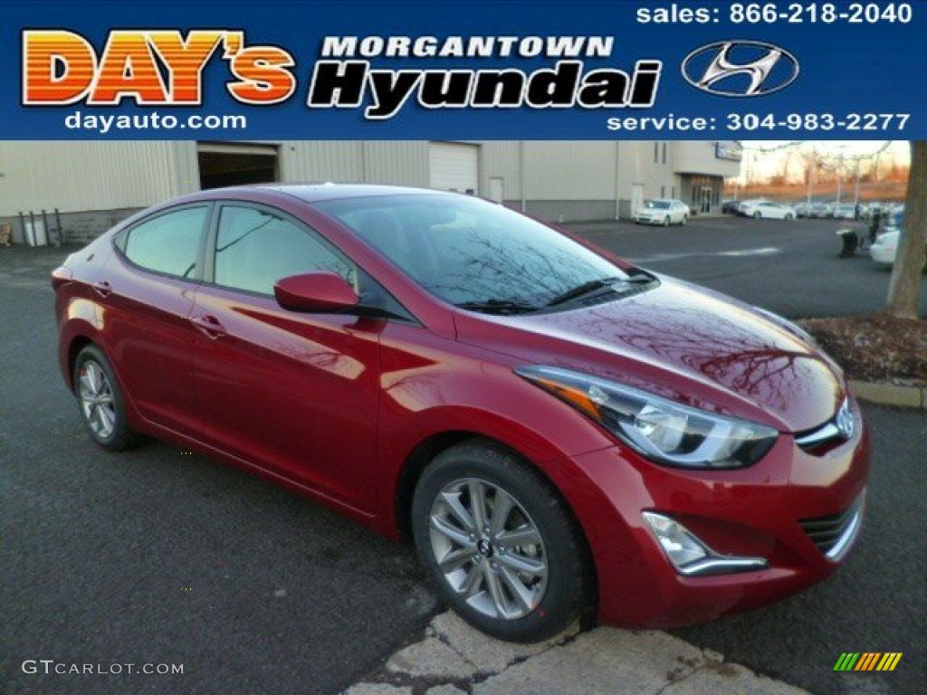 2014 Elantra SE Sedan - Red / Beige photo #1