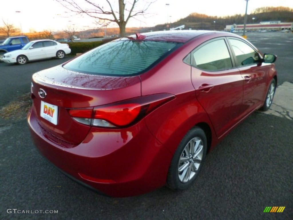 2014 Elantra SE Sedan - Red / Beige photo #7