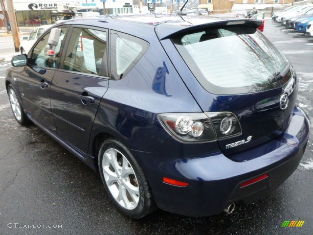 2008 MAZDA3 s Grand Touring Hatchback - Stormy Blue Mica / Black photo #10