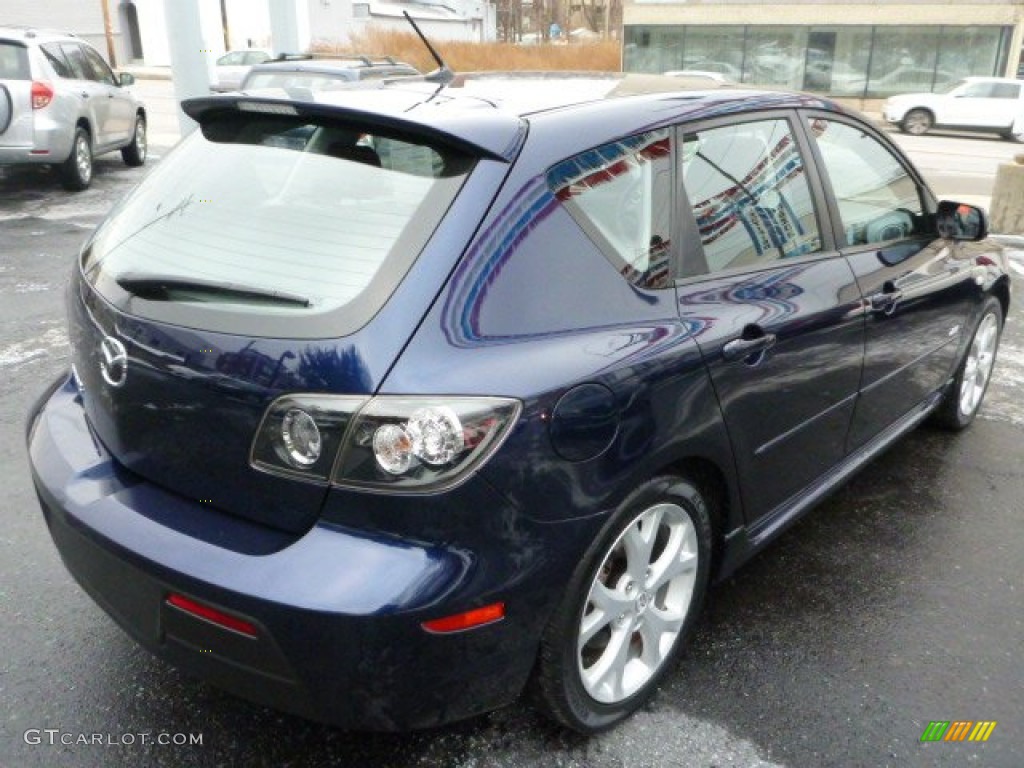 2008 MAZDA3 s Grand Touring Hatchback - Stormy Blue Mica / Black photo #12