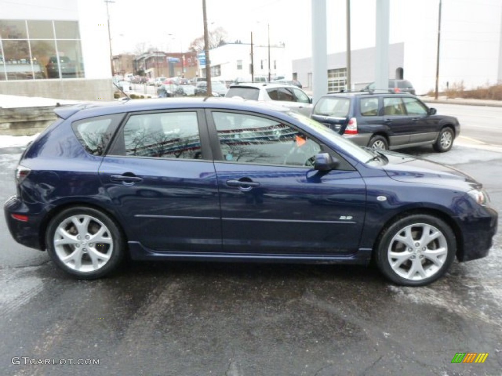 2008 MAZDA3 s Grand Touring Hatchback - Stormy Blue Mica / Black photo #13