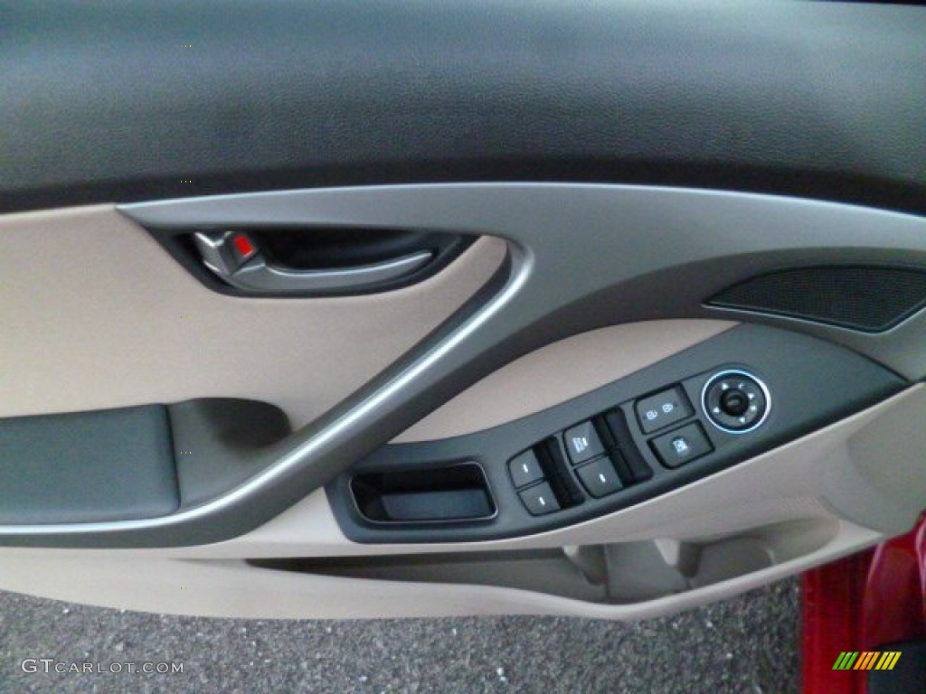 2014 Elantra SE Sedan - Red / Beige photo #17