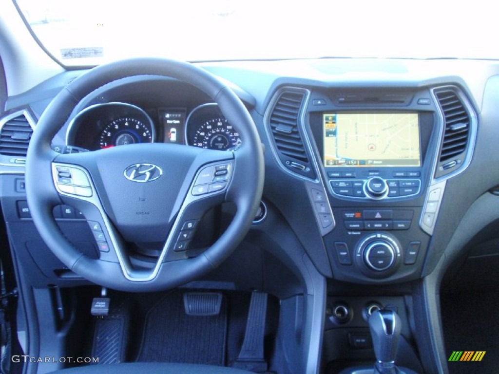 2014 Hyundai Santa Fe Limited Black Dashboard Photo #89740501