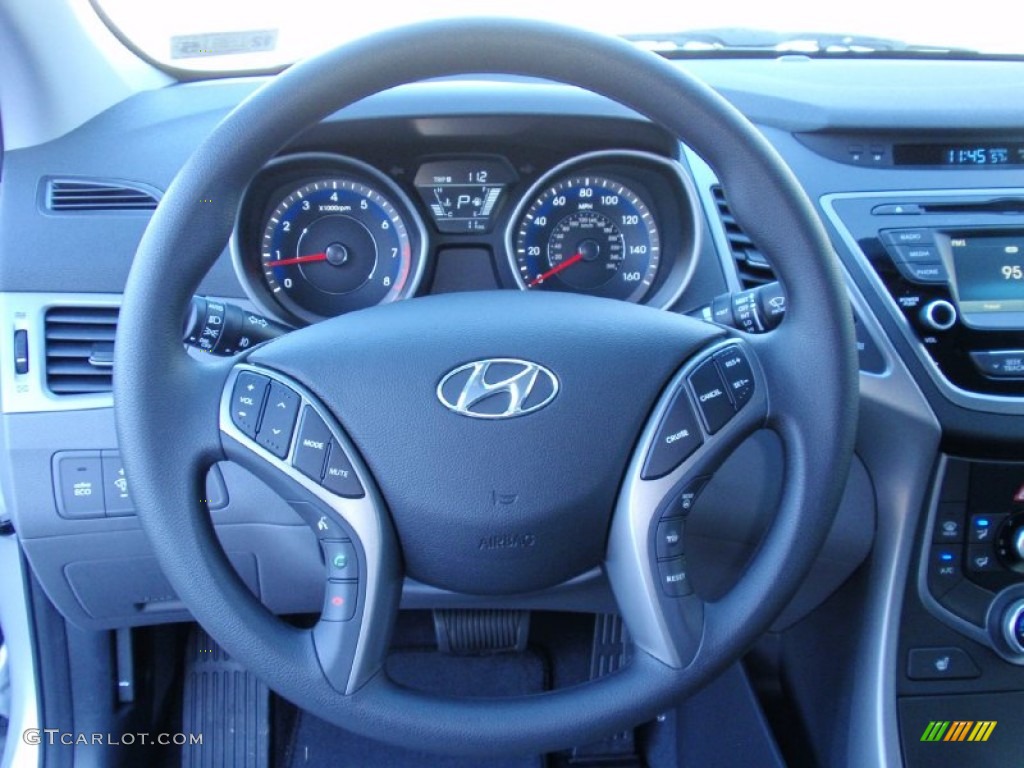 2014 Hyundai Elantra SE Sedan Gray Steering Wheel Photo #89741449