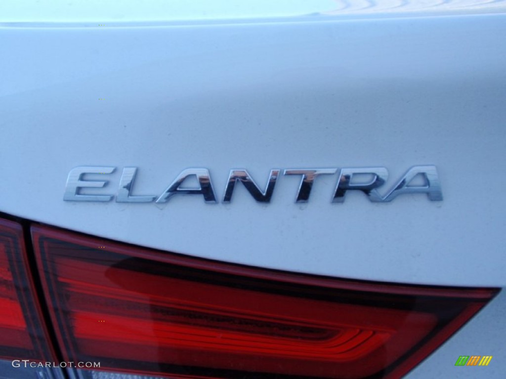2014 Elantra Limited Sedan - White / Black photo #14