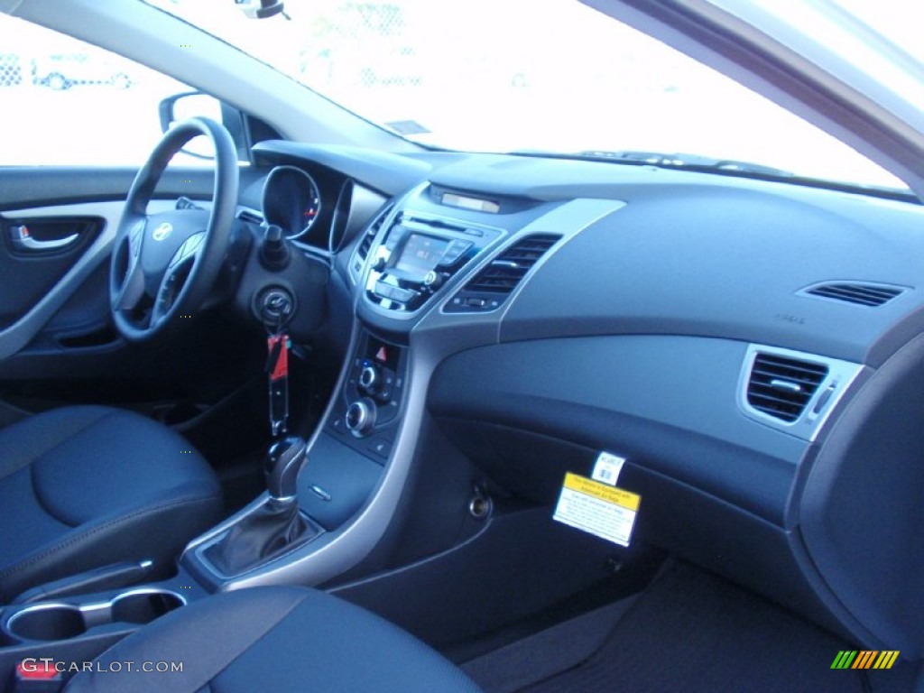 2014 Elantra Limited Sedan - White / Black photo #18