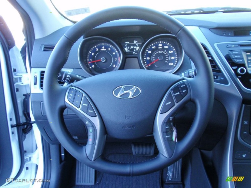 2014 Hyundai Elantra Limited Sedan Black Steering Wheel Photo #89742271
