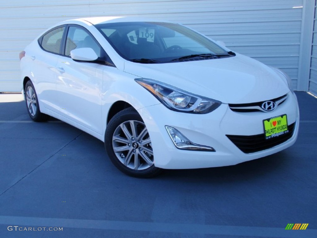 2014 Elantra SE Sedan - White / Gray photo #2