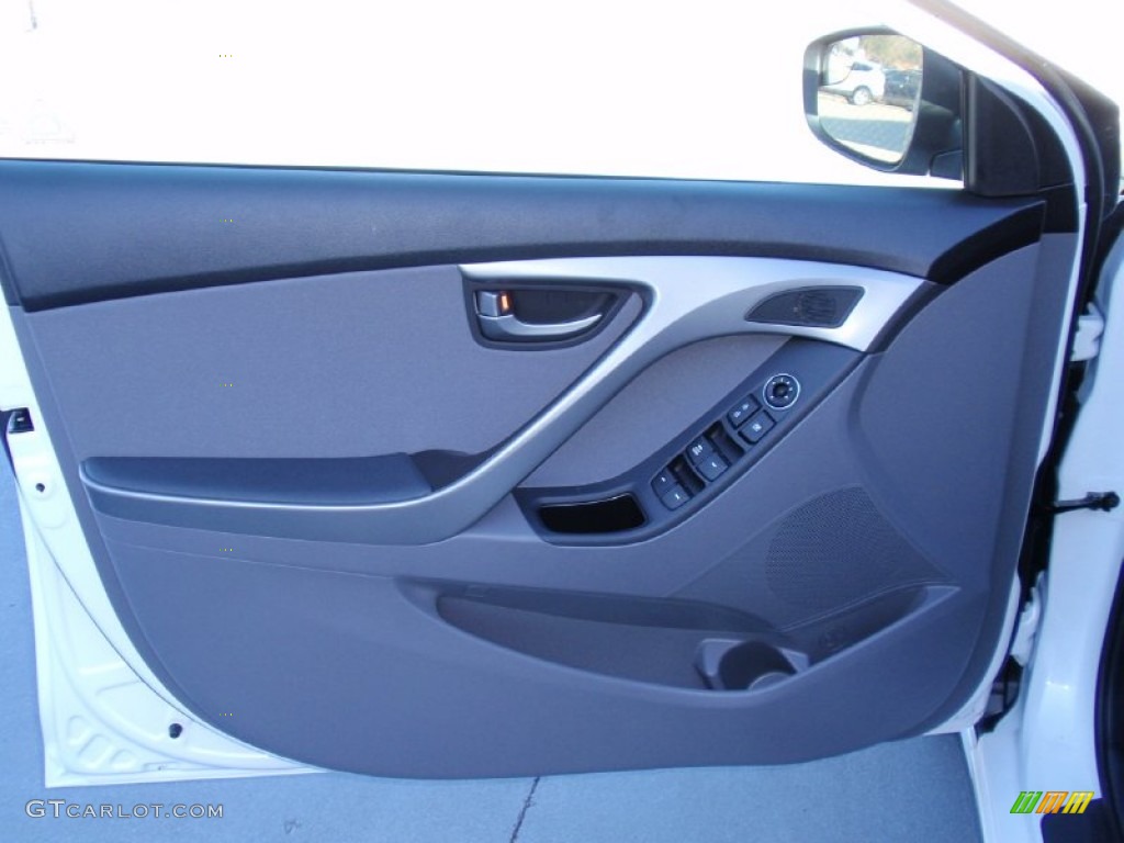 2014 Hyundai Elantra SE Sedan Gray Door Panel Photo #89742901
