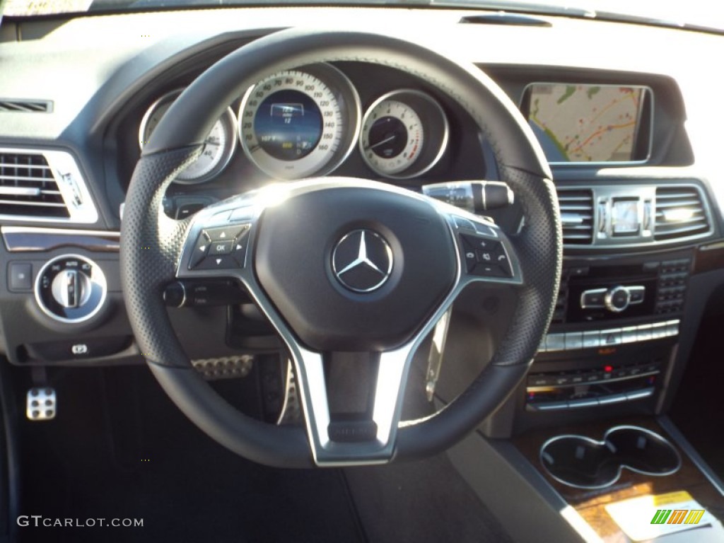 2014 Mercedes-Benz E 550 Coupe Black Steering Wheel Photo #89744023