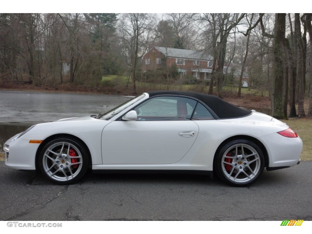 Carrara White 2009 Porsche 911 Carrera 4S Cabriolet Exterior Photo #89744077