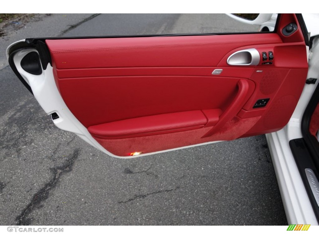 2009 Porsche 911 Carrera 4S Cabriolet Carrera Red Door Panel Photo #89744305