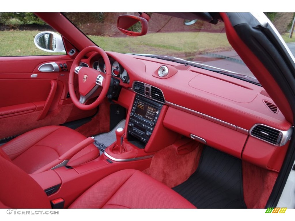 2009 911 Carrera 4S Cabriolet - Carrara White / Carrera Red photo #16