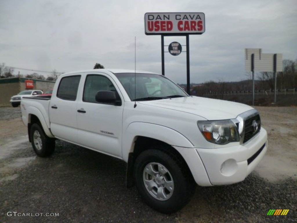 2011 Tacoma V6 TRD Double Cab 4x4 - Super White / Graphite Gray photo #1