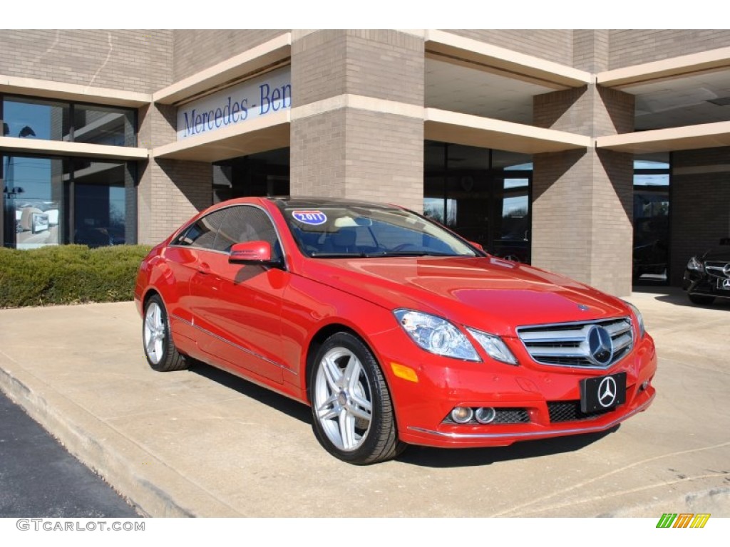 2011 E 350 Coupe - Mars Red / Almond/Mocha photo #1