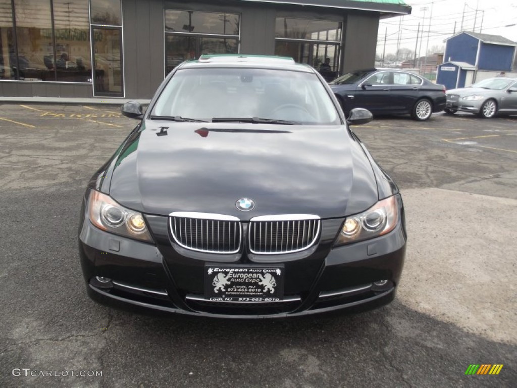 2008 3 Series 335xi Sedan - Jet Black / Black photo #7