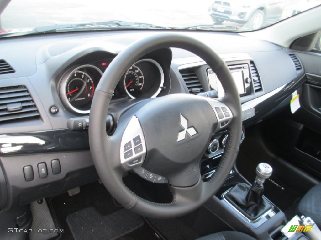 2014 Mitsubishi Lancer GT Black Dashboard Photo #89747743