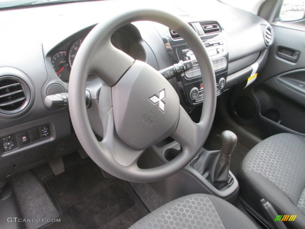 Black Interior 2014 Mitsubishi Mirage DE Photo #89748592