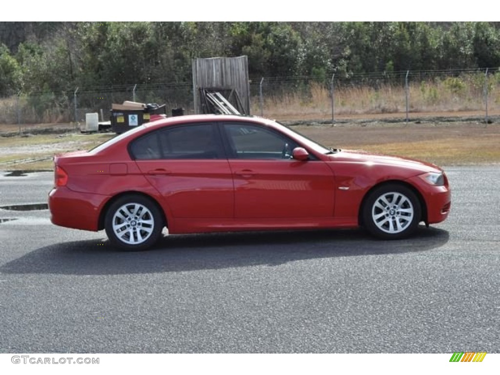 2006 3 Series 325i Sedan - Electric Red / Beige photo #4