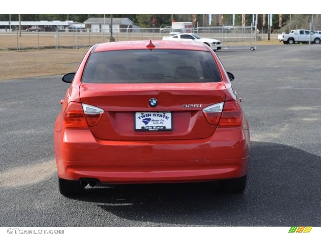 2006 3 Series 325i Sedan - Electric Red / Beige photo #6