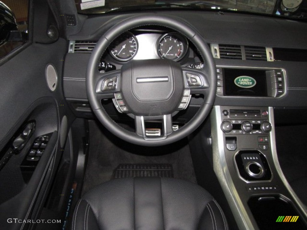 2014 Land Rover Range Rover Evoque Dynamic Dynamic Ebony/Cirrus Stitch Dashboard Photo #89751814