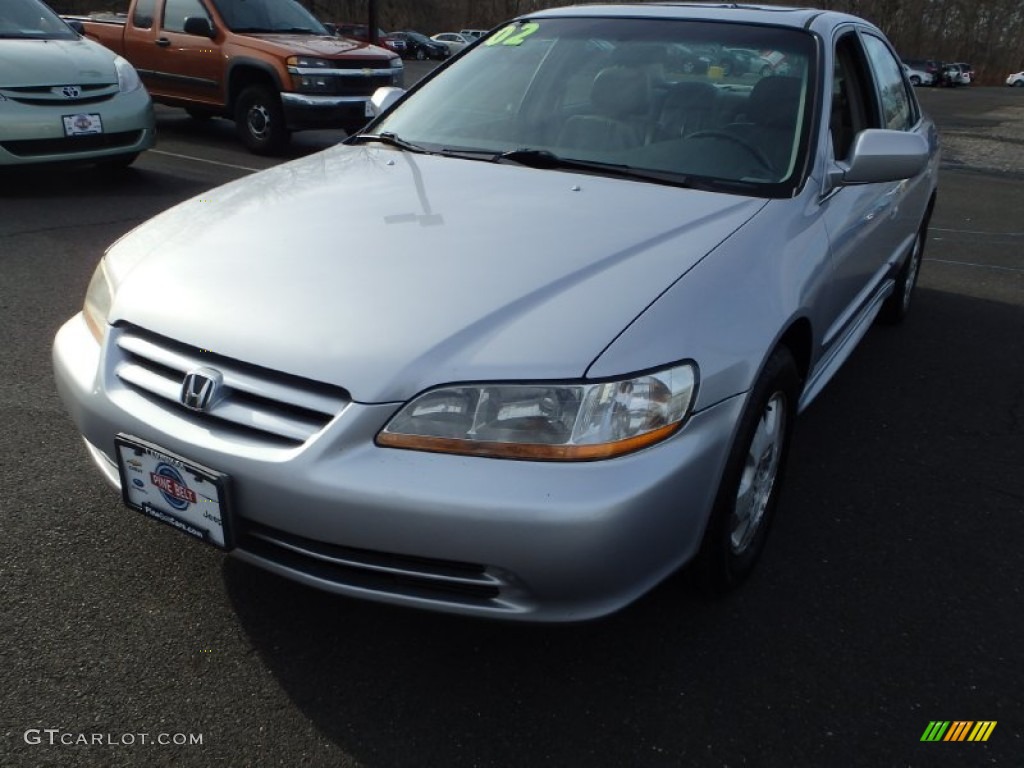 2002 Accord EX V6 Sedan - Satin Silver Metallic / Quartz Gray photo #1