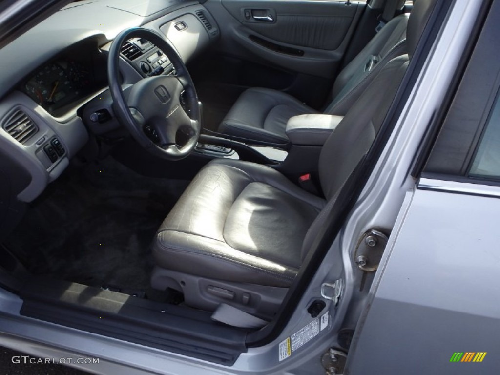 2002 Accord EX V6 Sedan - Satin Silver Metallic / Quartz Gray photo #10