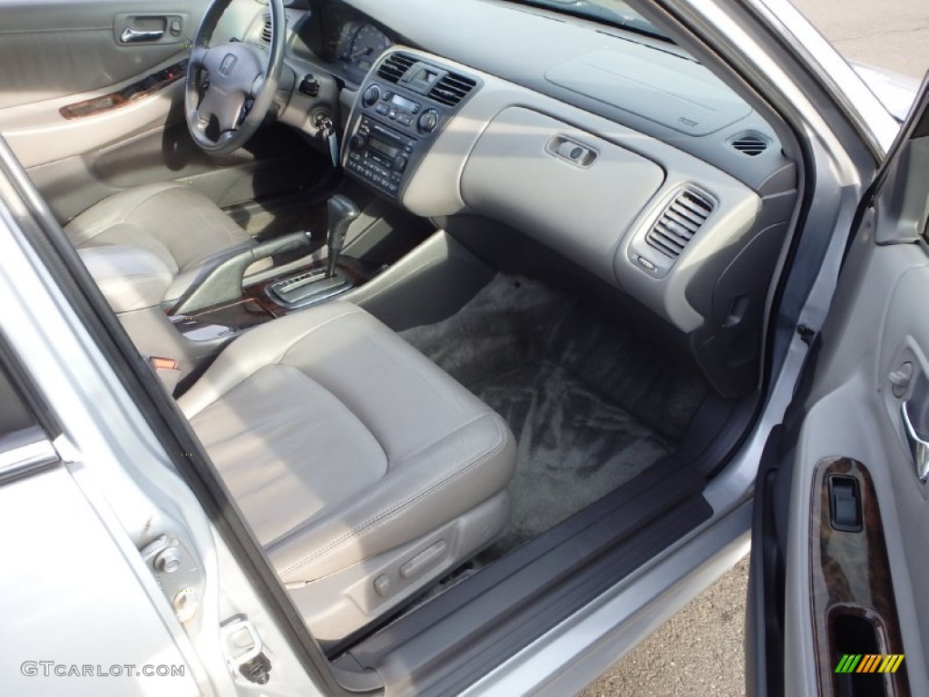 2002 Accord EX V6 Sedan - Satin Silver Metallic / Quartz Gray photo #11
