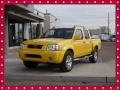 2001 Solar Yellow Nissan Frontier SE V6 Crew Cab 4x4  photo #17