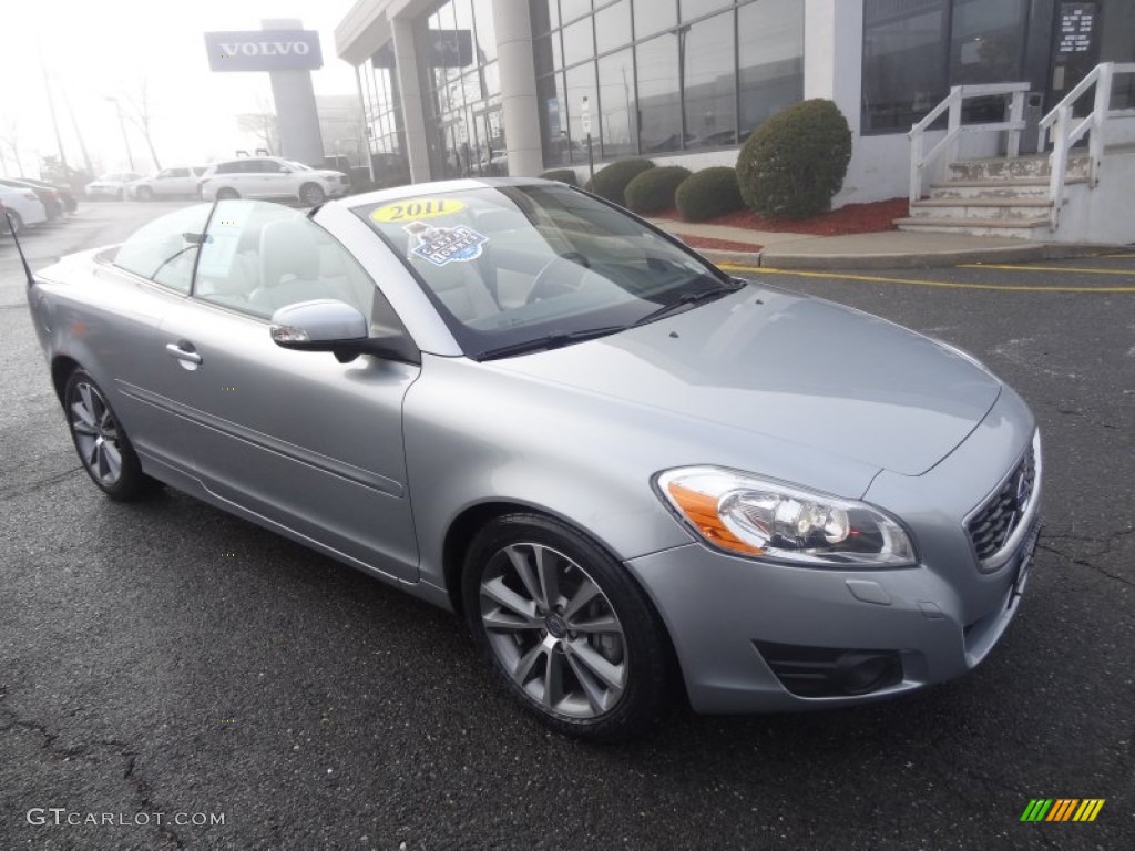 2011 C70 T5 - Electric Silver Metallic / Soverign Hide Calcite Leather/Umbra Brown photo #1