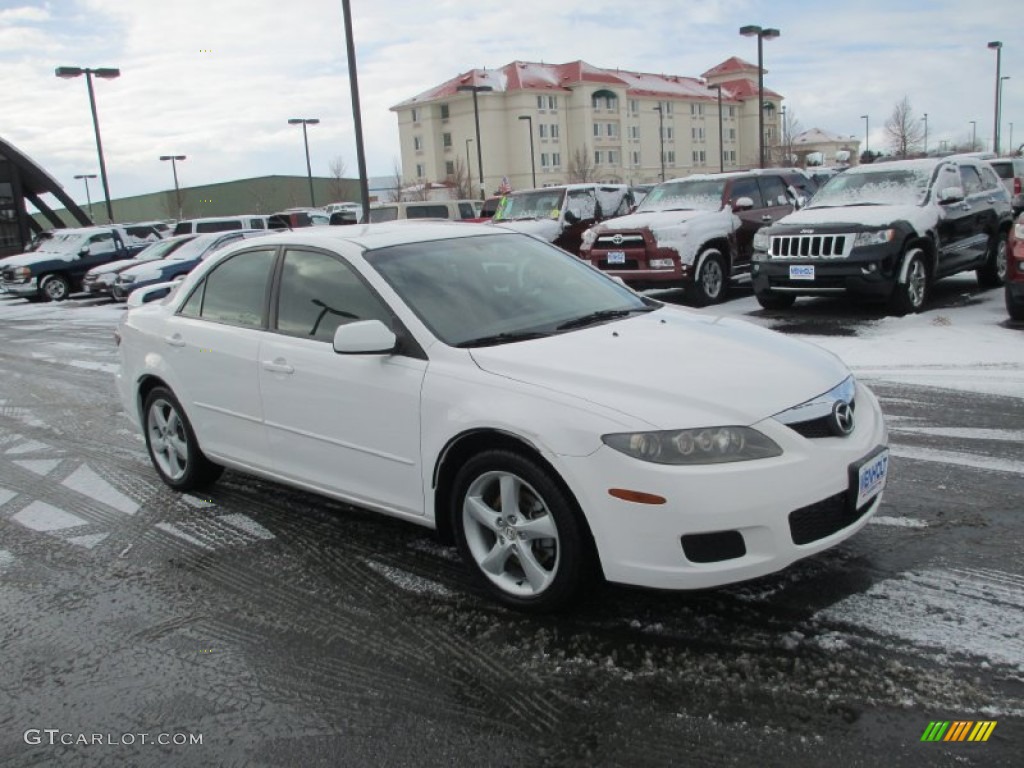 2006 MAZDA6 s Sedan - Performance White / Beige photo #1