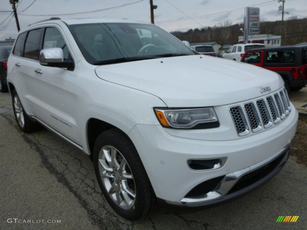 2014 Grand Cherokee Summit 4x4 - Bright White / Summit Grand Canyon Jeep Brown Natura Leather photo #8