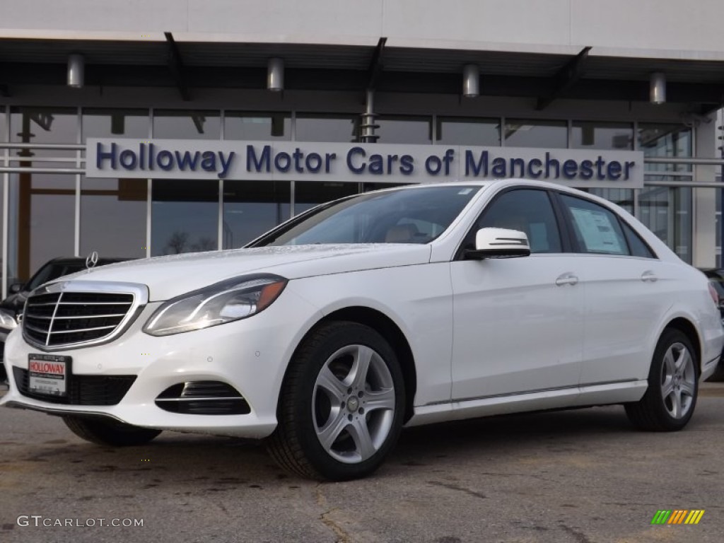 2014 E 350 4Matic Sedan - Polar White / Natural Beige/Black photo #1