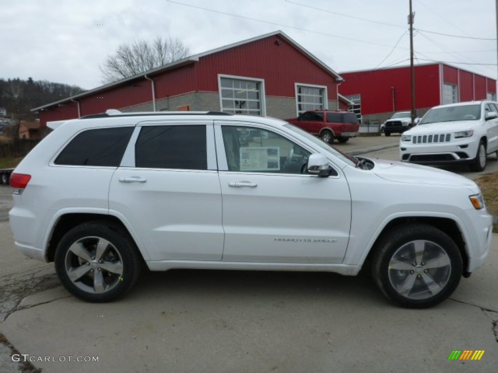 2014 Grand Cherokee Overland 4x4 - Bright White / Overland Nepal Jeep Brown Light Frost photo #6