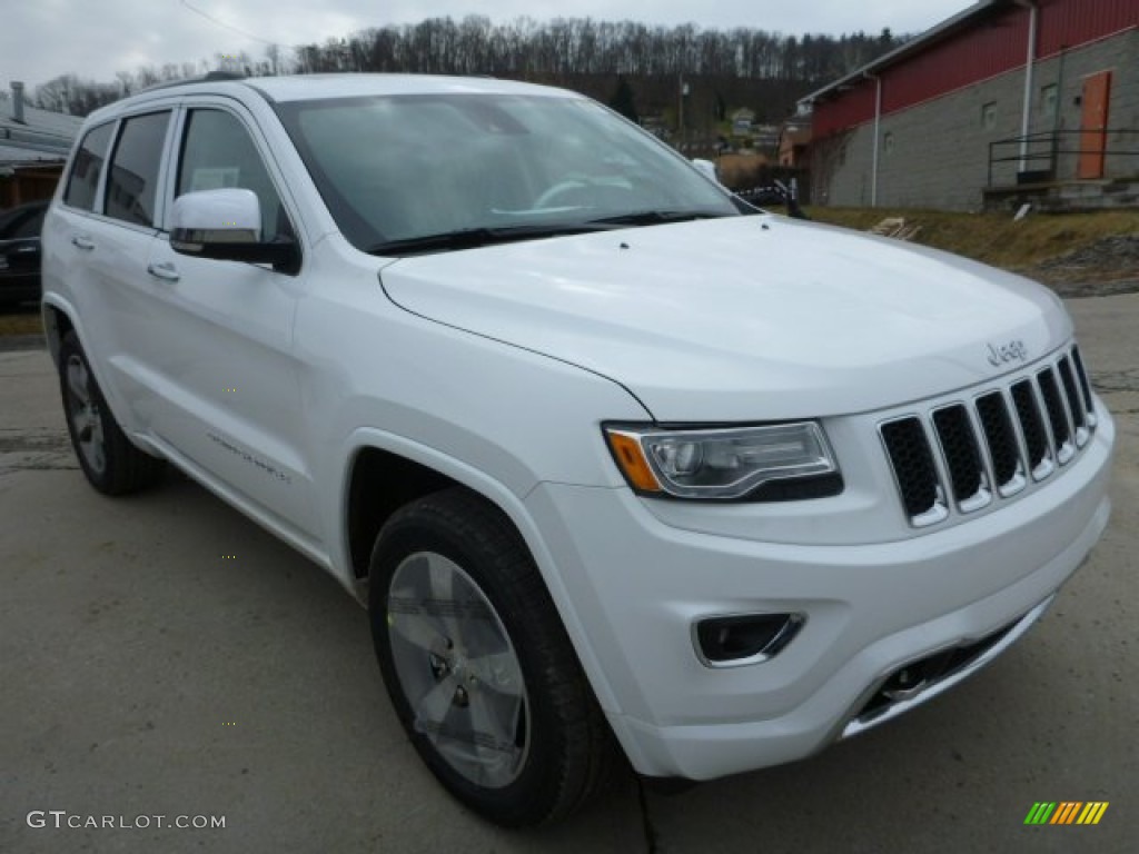 2014 Grand Cherokee Overland 4x4 - Bright White / Overland Nepal Jeep Brown Light Frost photo #9