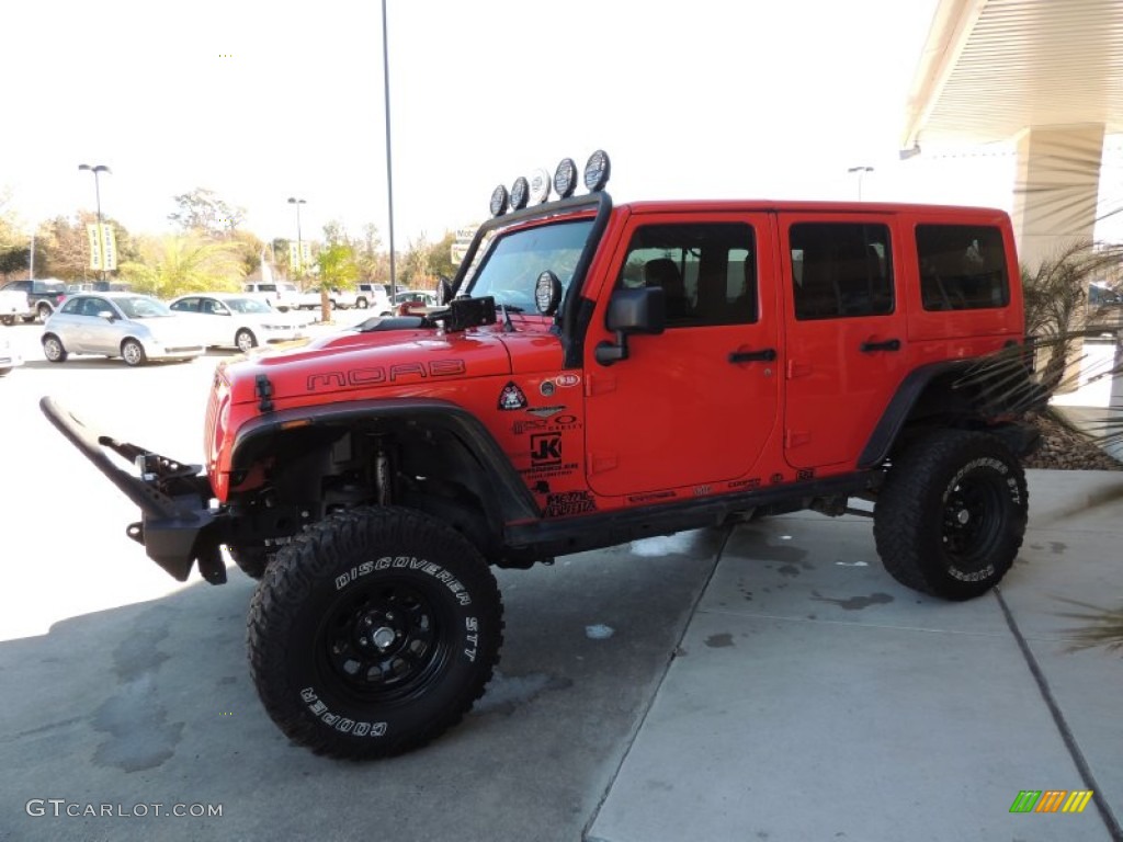 Flame Red 2013 Jeep Wrangler Unlimited Moab Edition 4x4 Exterior Photo #89757982