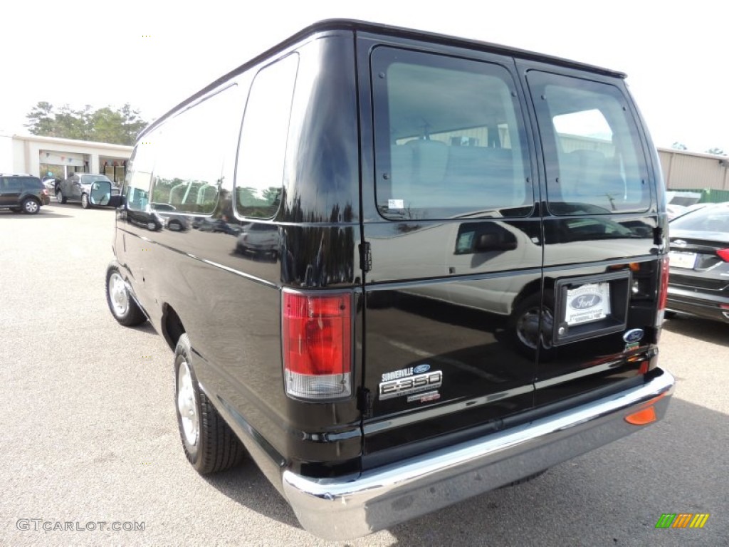 2013 E Series Van E350 XLT Extended Passenger - Black / Medium Flint photo #12