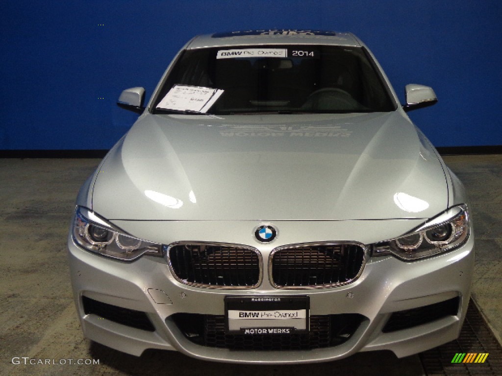 2014 3 Series 335i xDrive Sedan - Glacier Silver Metallic / Black photo #2