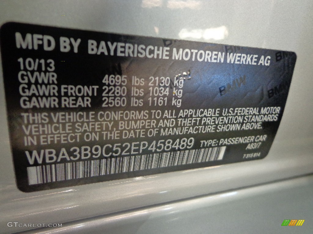 2014 3 Series 335i xDrive Sedan - Glacier Silver Metallic / Black photo #15
