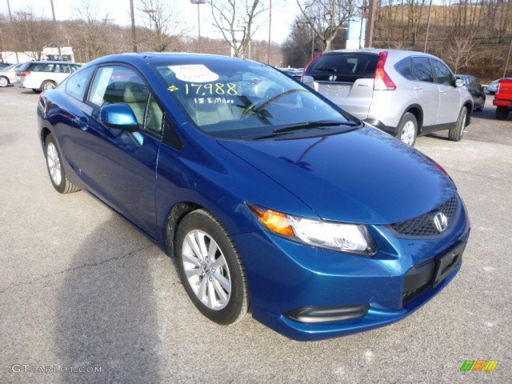 Dyno Blue Pearl 2012 Honda Civic EX-L Coupe Exterior Photo #89763158