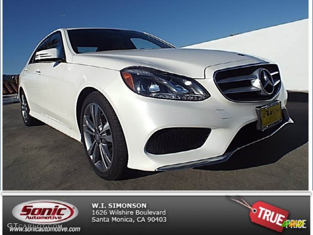 2014 E 350 Sport Sedan - Diamond White Metallic / Black photo #1