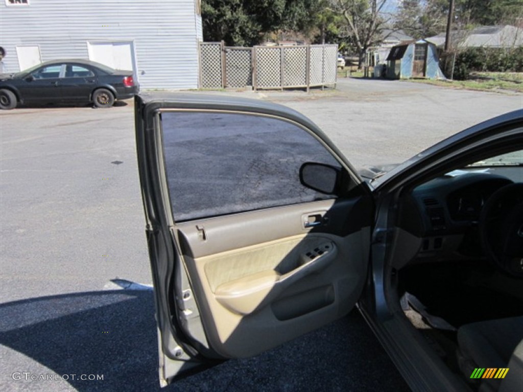 2004 Civic LX Sedan - Shoreline Mist Metallic / Ivory Beige photo #9