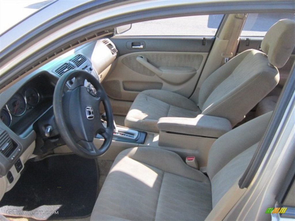 2004 Civic LX Sedan - Shoreline Mist Metallic / Ivory Beige photo #10