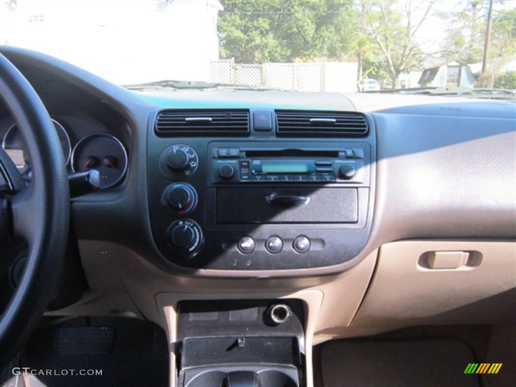 2004 Civic LX Sedan - Shoreline Mist Metallic / Ivory Beige photo #11
